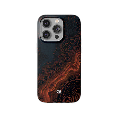 Black Lite Phone Case for iPhone - Volcanic Basalt Map