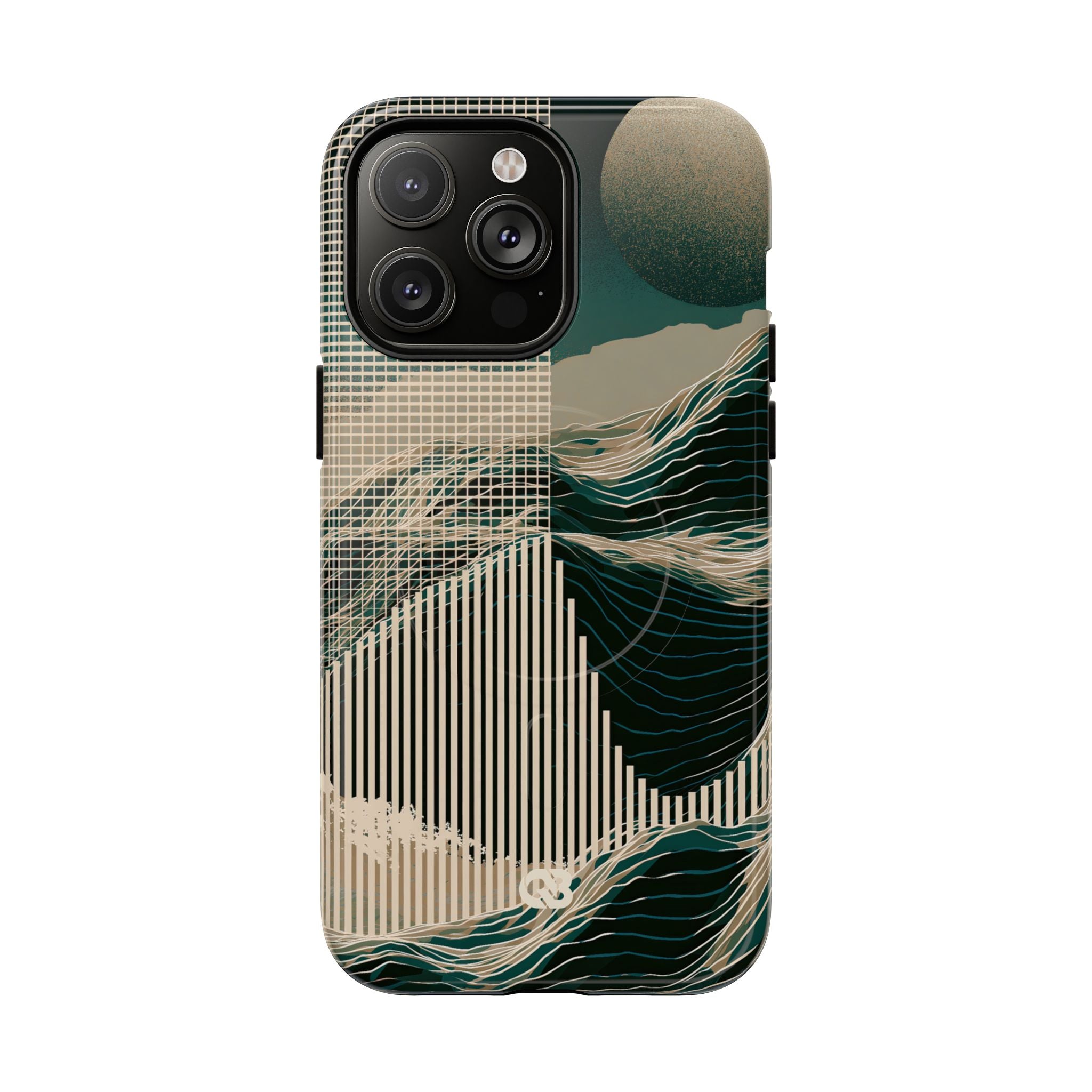 Green Tough 2.0 Magsafe Phone Case for iPhone - Lunar Moss Topography