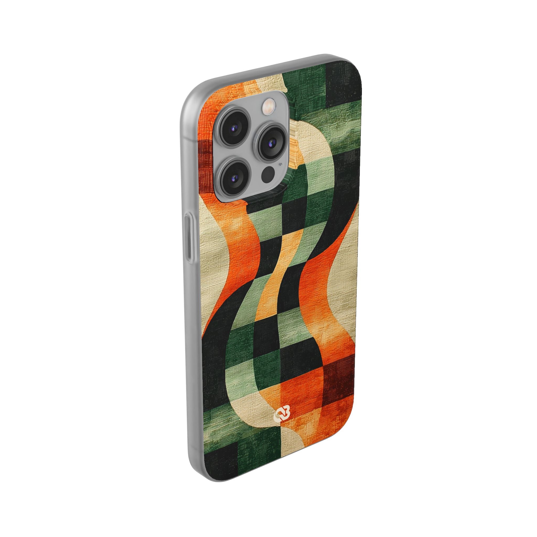 Burnt Orange Curve · Soft Phone Case for iPhone