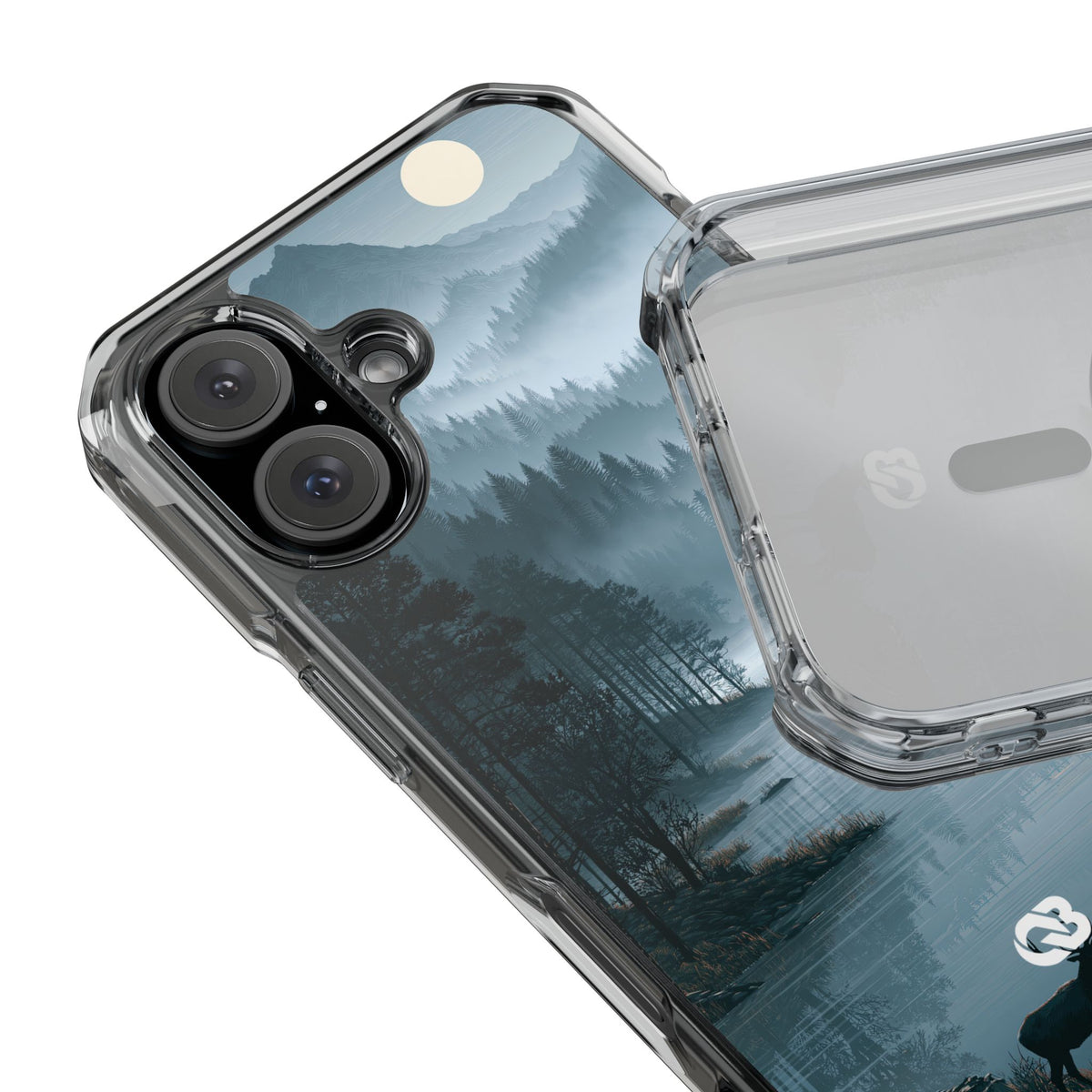 Silent Nordic Fjord · Clear Impact Magnetic Phone Case for iPhone · Blue