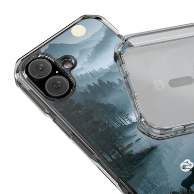 Silent Nordic Fjord · Clear Impact Magnetic Phone Case for iPhone · Blue