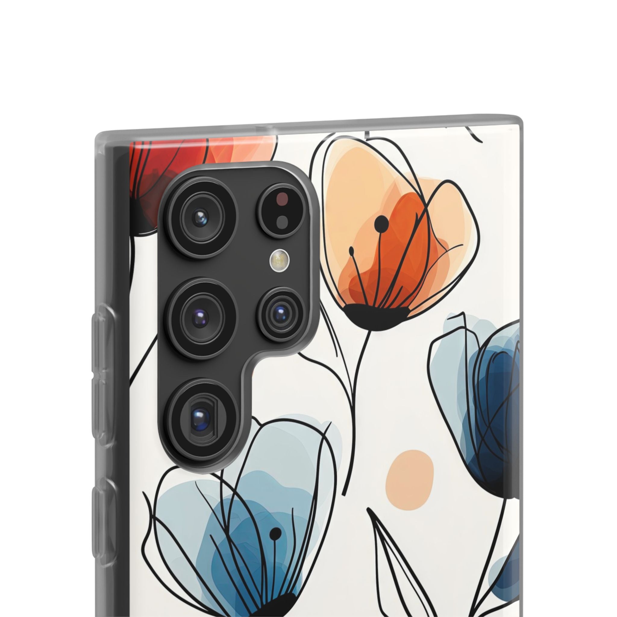 Ink Watercolor Tulips · Soft Phone Case for Samsung