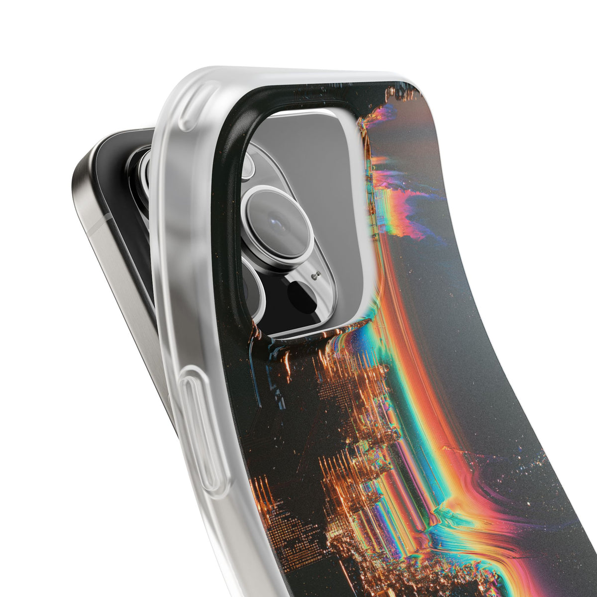 Prismatic Circuit · Lite Phone Case for iPhone ·  Black