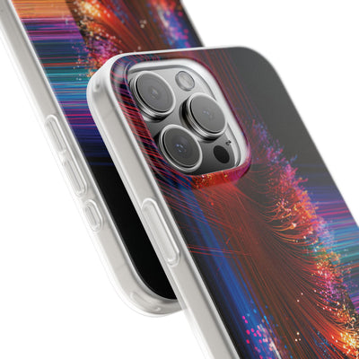 Black Lite Phone Case for iPhone - Cyber Optic Streak
