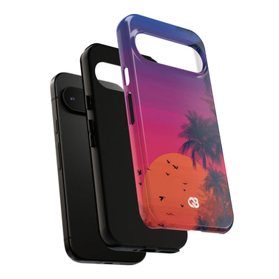 Neon Horizon Palms · Tough Phone Case for Google Pixel