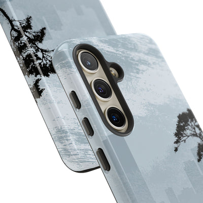 Grey Tough Phone Case for Samsung - Steel Slate Zen