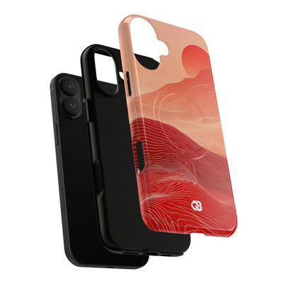 Red Tough 2.0 Magsafe Phone Case for iPhone - Crimson Ridge Lines