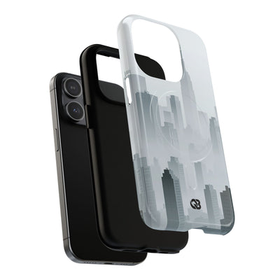 Grey Tough 2.0 Magsafe Phone Case for iPhone - Steel Mist Skyline