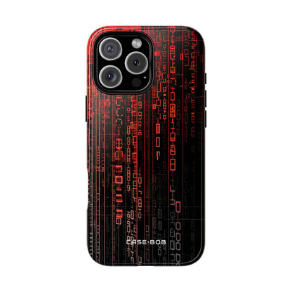 Crimson Glyphs iPhone 16 Pro Max Case - Tough