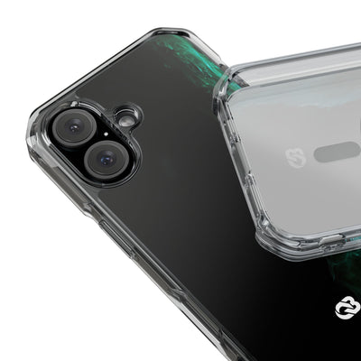Luminous Plume · Clear Impact Magnetic Phone Case for iPhone · Teal