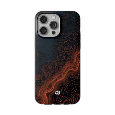 Black Lite Phone Case for iPhone - Volcanic Basalt Map