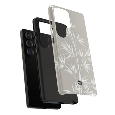 Beige Tough Phone Case for Samsung - Sandstone Bamboo Stalks