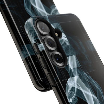 Black Tough Phone Case for Samsung - Arctic Vapor Grid