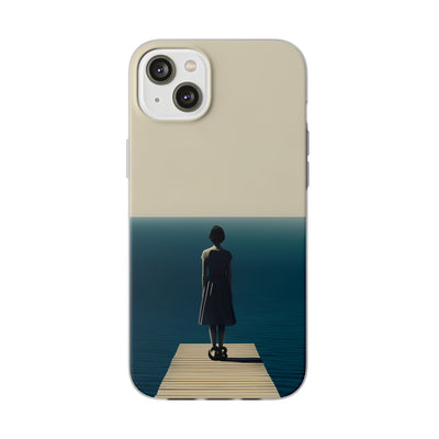 Solitary Blue Horizon · Soft Coque de téléphone pour iPhone