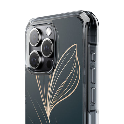 Teal Impact MagSafe Phone Case for iPhone - Sandstone Silk Flora