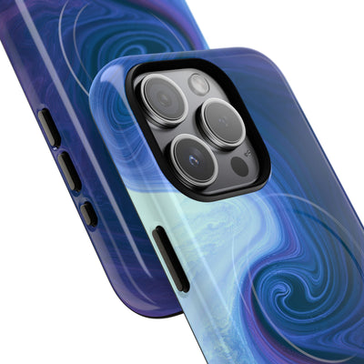 Azure Fluid Swirl · Tough 2.0 Magnetic Phone Case for iPhone · Blue