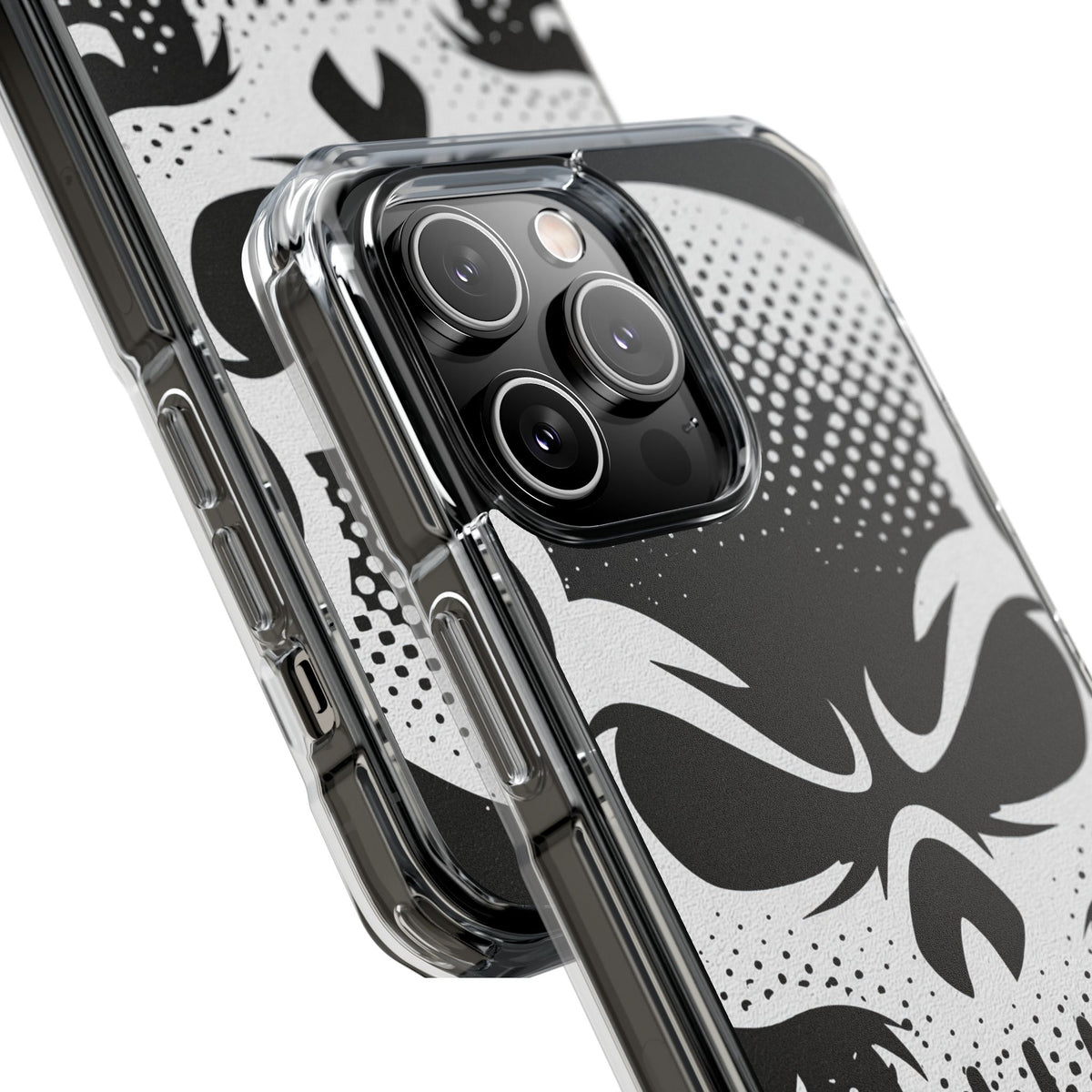 Phantom Halftone · Clear Impact Magnetic Phone Case for iPhone ·  Black