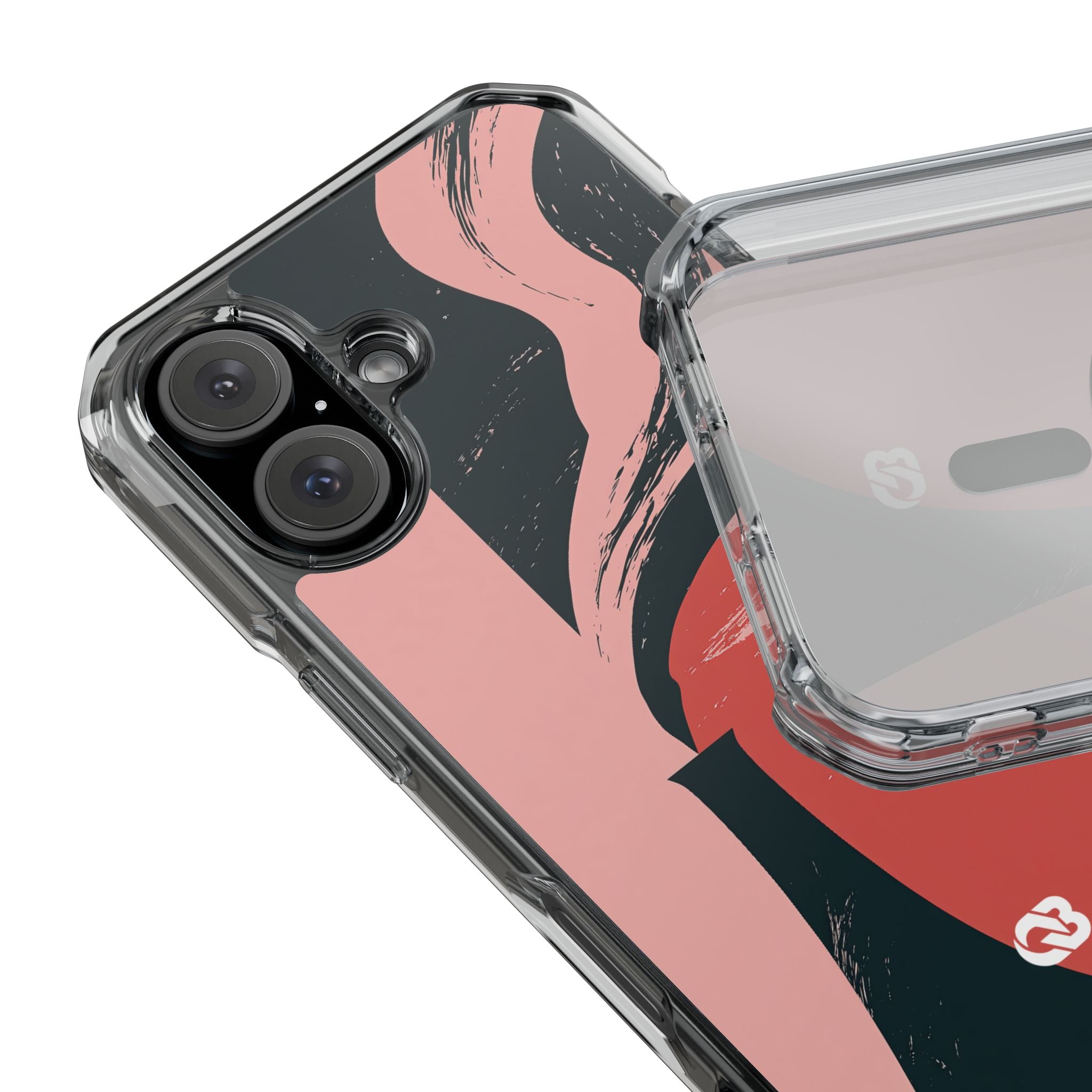 Pink Impact MagSafe Phone Case for iPhone - Cinder Rose Plume