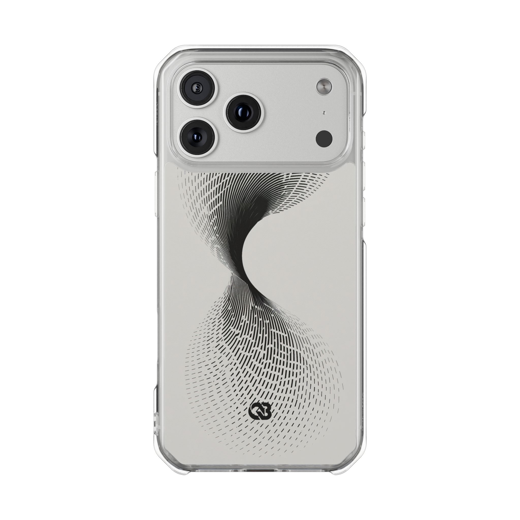 White Impact MagSafe Phone Case for iPhone - Linear Torsion Grid