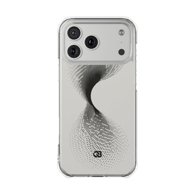 White Impact MagSafe Phone Case for iPhone - Linear Torsion Grid