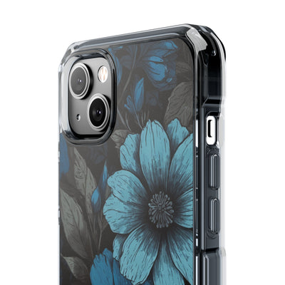 Obsidian Blue Petals · Impact Telefoncover til iPhone · Magsafe