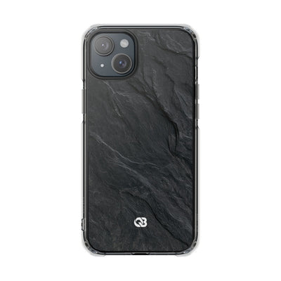 Dark Slate Strata · Clear Impact Magnetic Phone Case for iPhone ·  Black