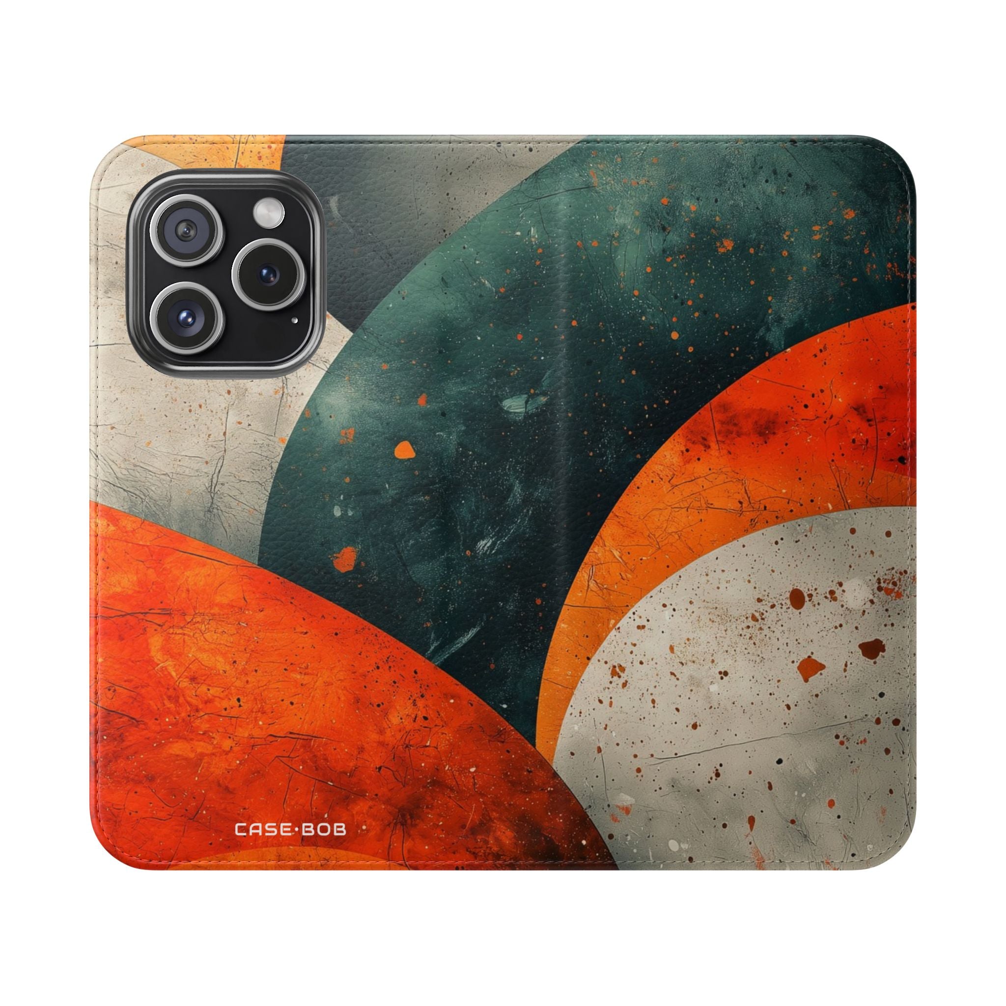 Sweeping Ember Bands - iPhone 15 Pro Case - Wallet