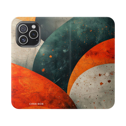 Sweeping Ember Bands - iPhone 15 Pro Case - Wallet