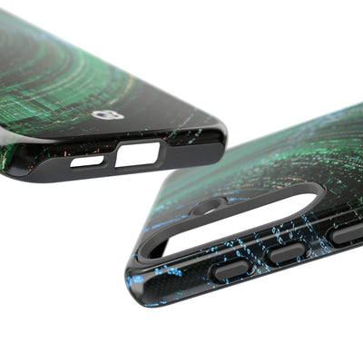 Orbital Data Stream · Tough Phone Case for Samsung · Green