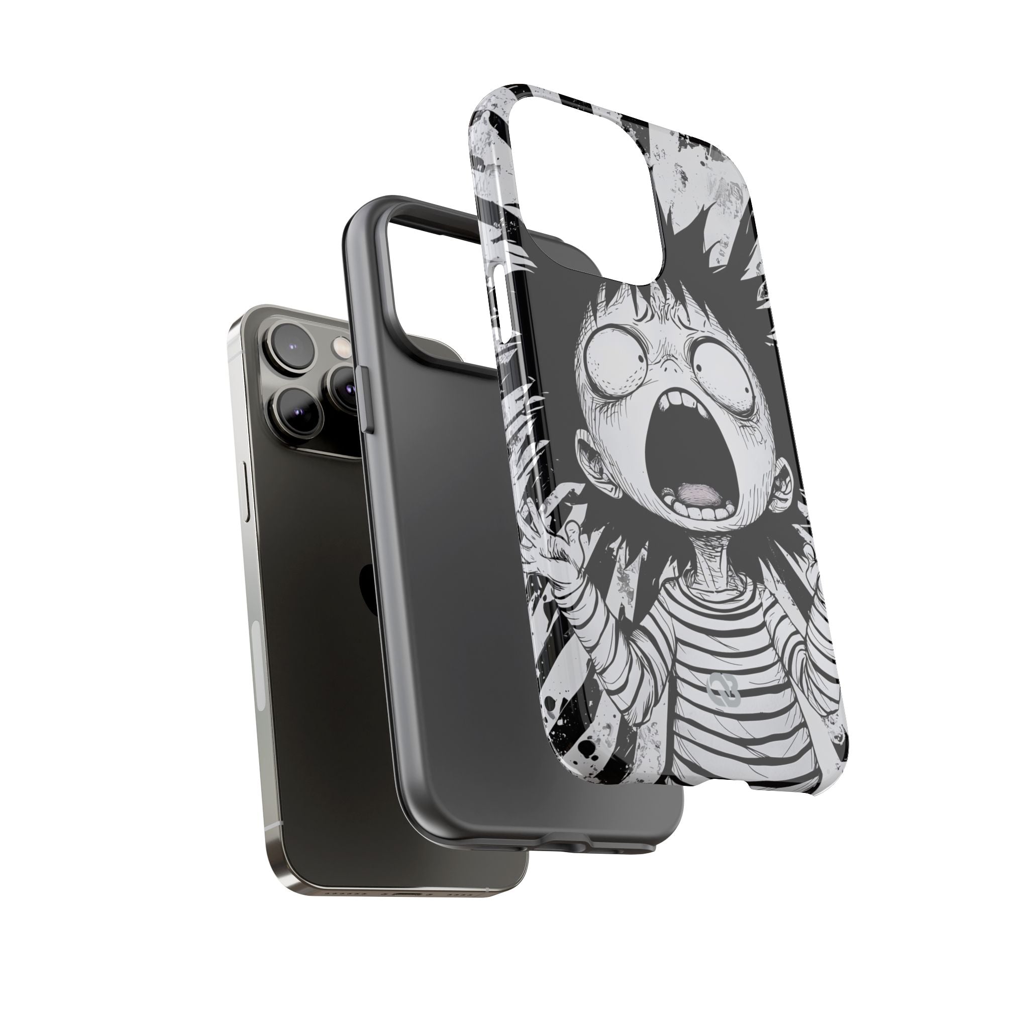 Chaotic Monochrome Scream · Tough Fundas para teléfono para iPhone