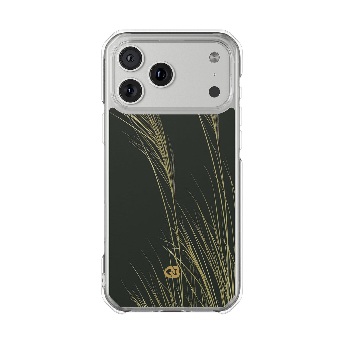 Golden Whispering Reeds · Clear Impact Magnetic Phone Case for iPhone ·  Green