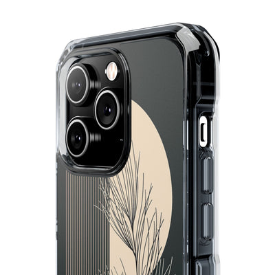 Black Impact MagSafe Phone Case for iPhone - Obsidian Sand Willow