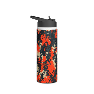 Signal Pixel Camo · Insulated Water Bottle · Orange
