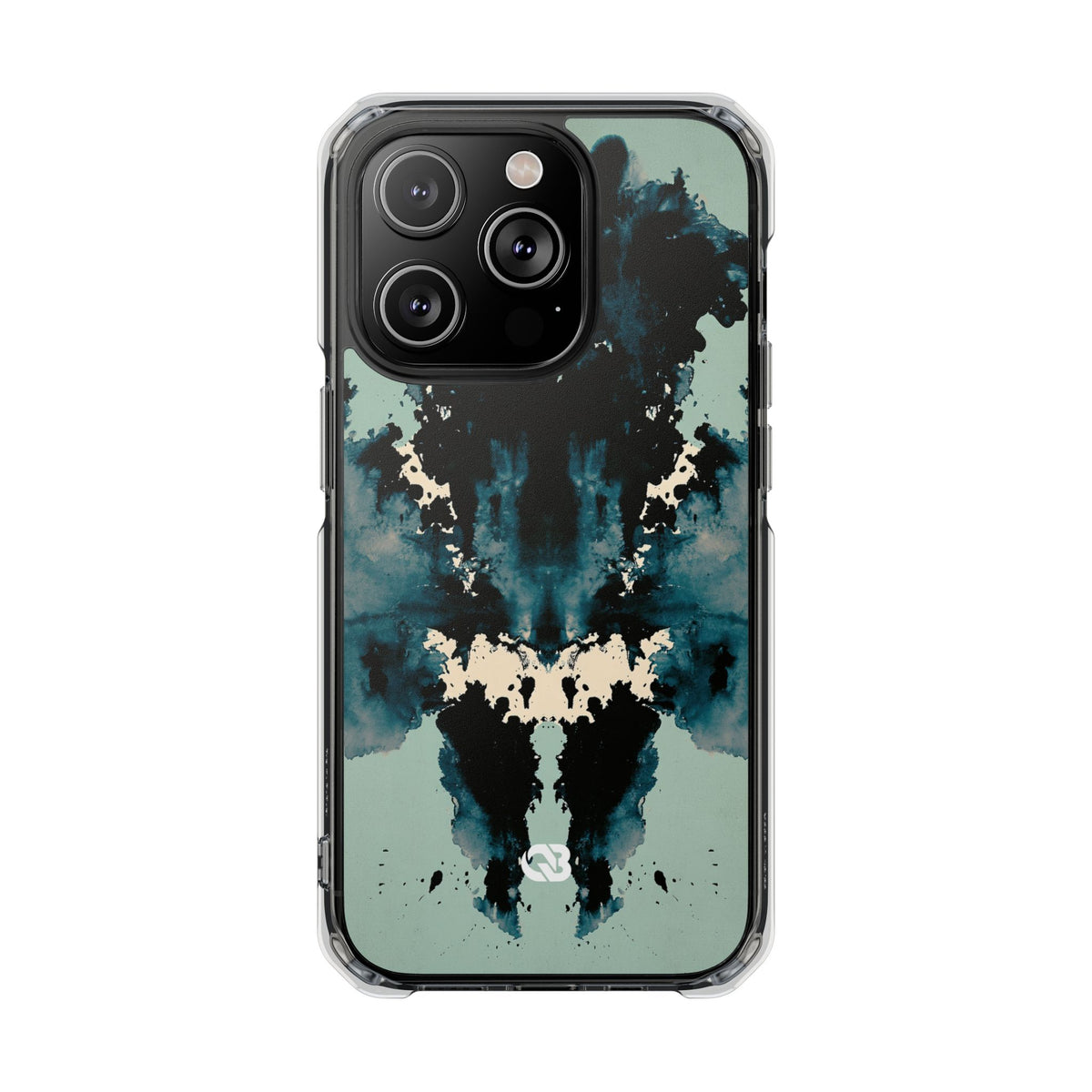 Rorschach Ink Void · Clear Impact Magnetic Phone Case for iPhone ·  Black