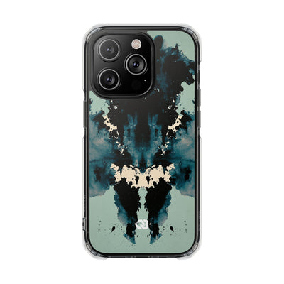 Rorschach Ink Void · Clear Impact Magnetic Phone Case for iPhone ·  Black