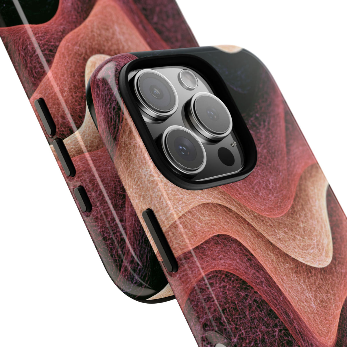 Rose Contour Waves · Tough Phone Case for iPhone · Pink