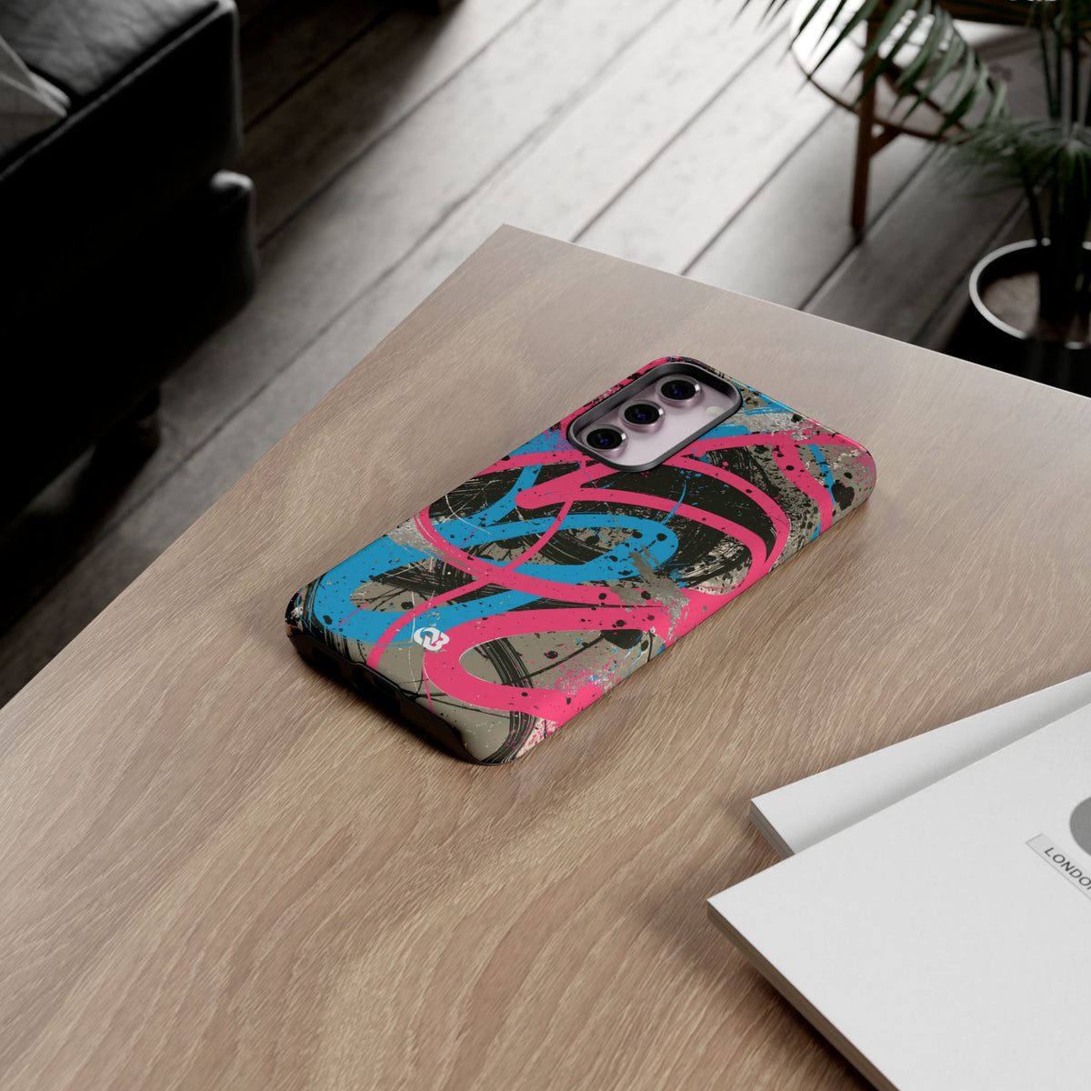 Cyber Splatter Flow · Tough Phone Case for Samsung · Pink