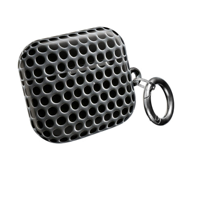 Brushed Perforated Steel · Hard Case for AirPods & AirPods Pro · Silver