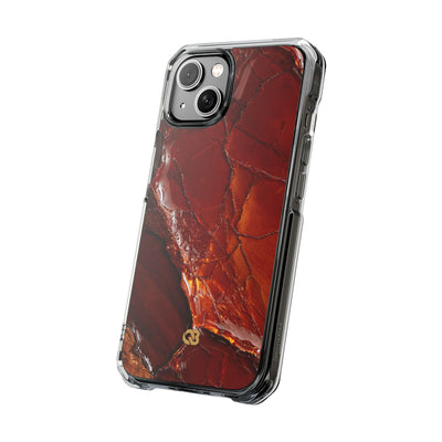 Amber Embrace · Clear Impact Magnetic Phone Case for iPhone · Brown