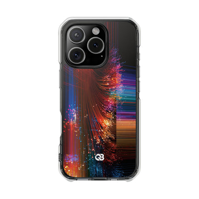 Black Impact MagSafe Phone Case for iPhone - Cyber Optic Streak
