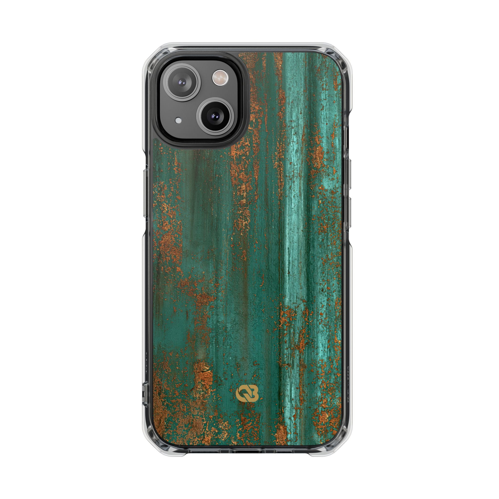 Teal Impact MagSafe Phone Case for iPhone - Verdigris Copper Siding
