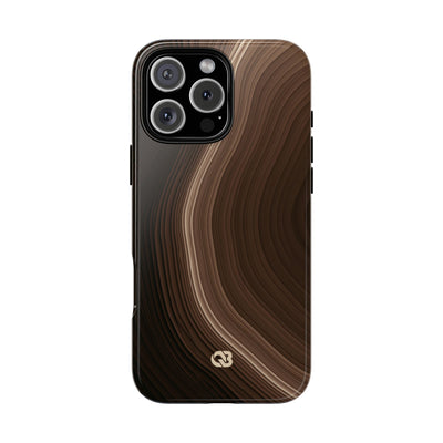Brown Tough Phone Case for iPhone - Bronzed Canyon Relief