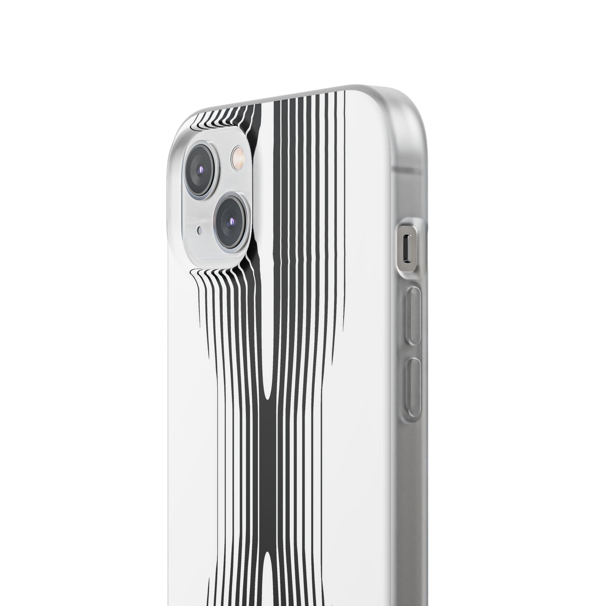 White Lite Phone Case for iPhone - Kinetic Mono Distortion
