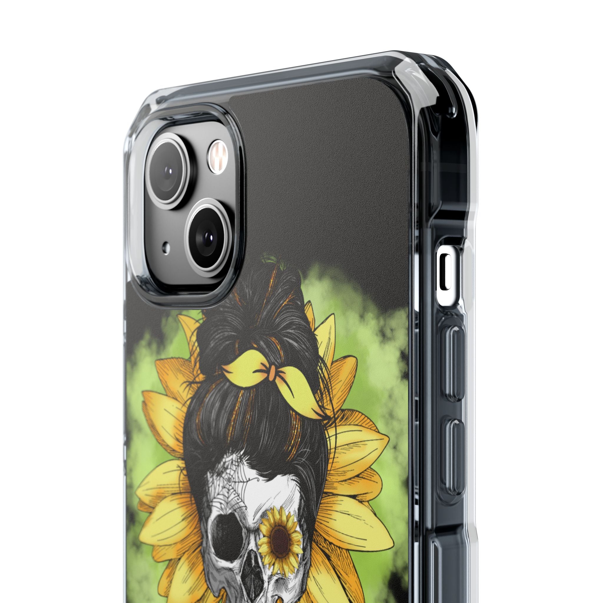 Sonnenblumen-Schädel iPhone 14 Plus Case - Impact