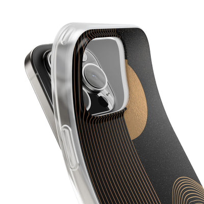 Gold Lite Phone Case for iPhone - Gilded Obsidian Dunes