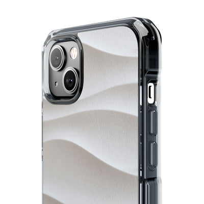 White Impact MagSafe Phone Case for iPhone - Arctic Flow Ridges