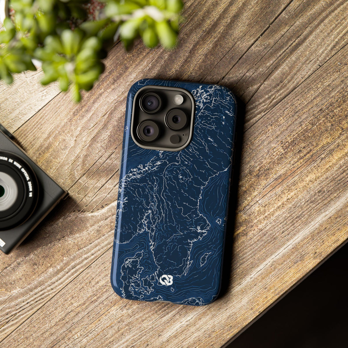Nordic Contour Chart · Tough Phone Case for iPhone · Blue