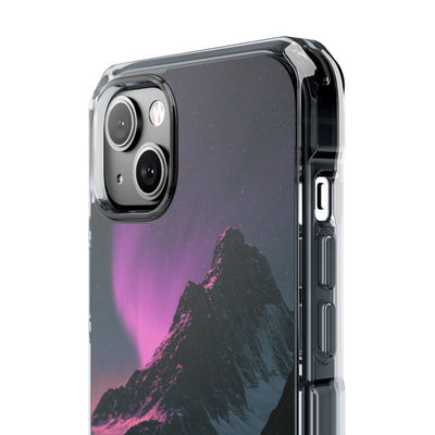 Arctic Aurora Summit · Clear Impact Magnetic Phone Case for iPhone · Black
