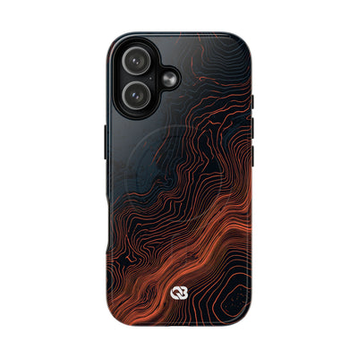Black Tough 2.0 Magsafe Phone Case for iPhone - Volcanic Basalt Map