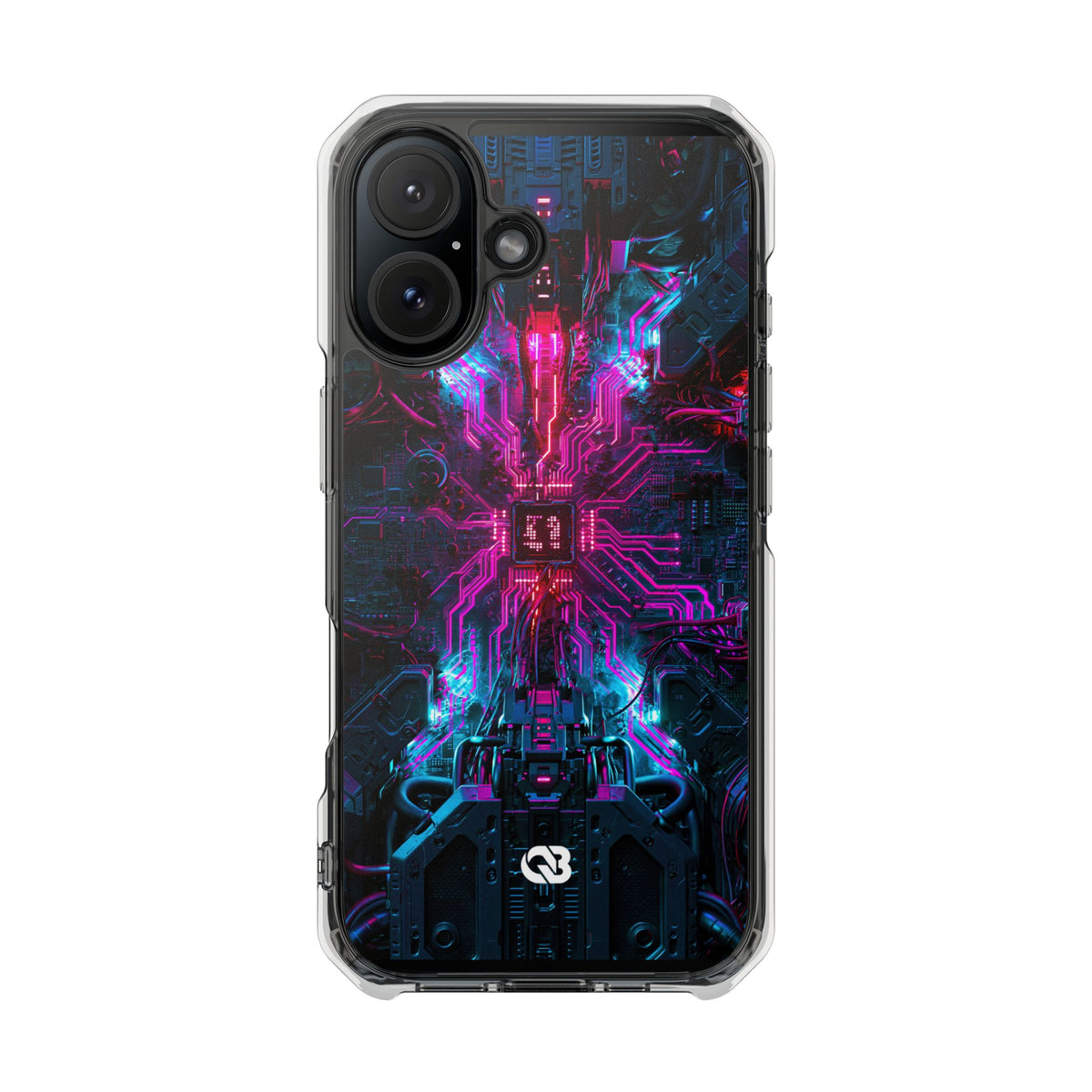 Neural Circuit Core · Clear Impact Magnetic Phone Case for iPhone ·  Black